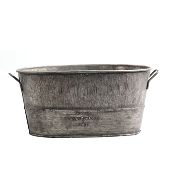 

Garden Plant Pot Decorative Vintage Succulent planter Zinc coat Bucket Boxes Flower Pot Barrel Patio Yard Gardening Home