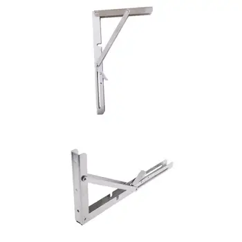 

2 Pieces 12 Inch 14 Inch Stainless Steel Bench Table Triangular Folding Shelf Brackets for Watercraft/Boat/Yacht