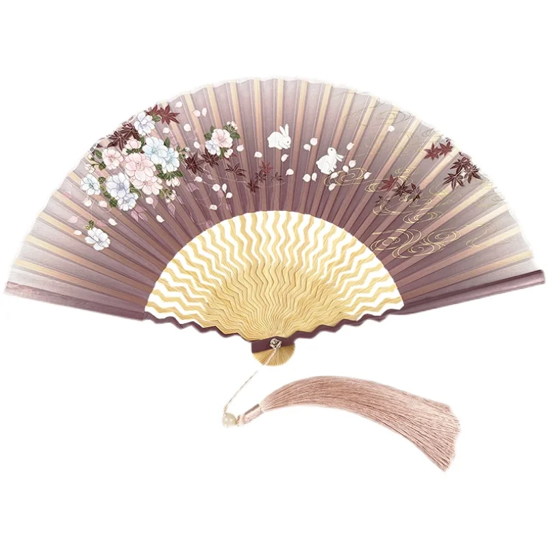 Ventilatore A Mano Pieghevole Donna Ventilatore Da Ballo Portatile Regalo Slik Cinese Ventilador Abanicos Para Boda Ventilatore Di Bambù Creativo Giap