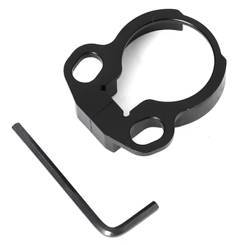 

For AR15 M4 Dual Loop Stock End Plate Sling Attachment Fit 4 or 6 Position Adapter Tactical Adjustable