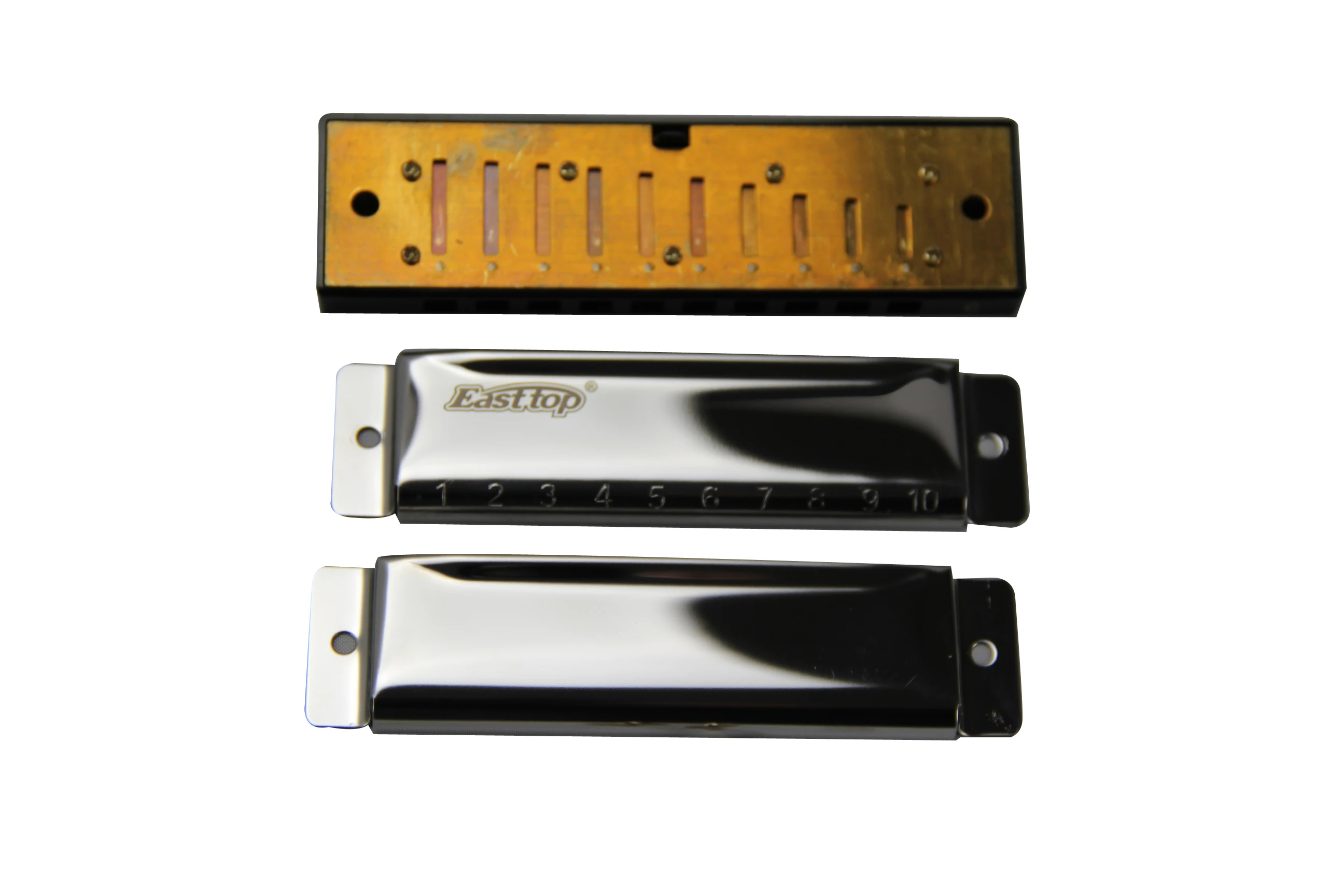 EASTTOP T10-3 10 отверстий harps diatonic крышки из нержавеющей стали гармоника