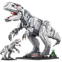 Jurassic Dinosaur World Velociraptor Stegosaurus Fossil Dragon Model Bricks Building Blocks Toys for Children Boy Kids Gifts
