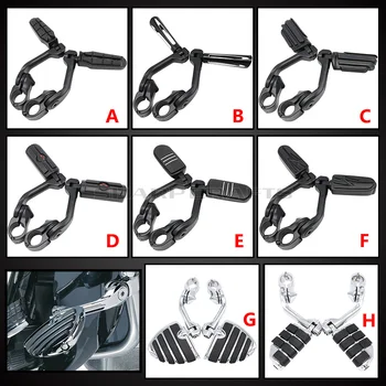 

1-1/4" 1.25" Motorcycle Highway Crash Bar Clamp Engine Guard Foot pegs Mounts Kit For Harley Touring FLHR Sportster Dyna Softail