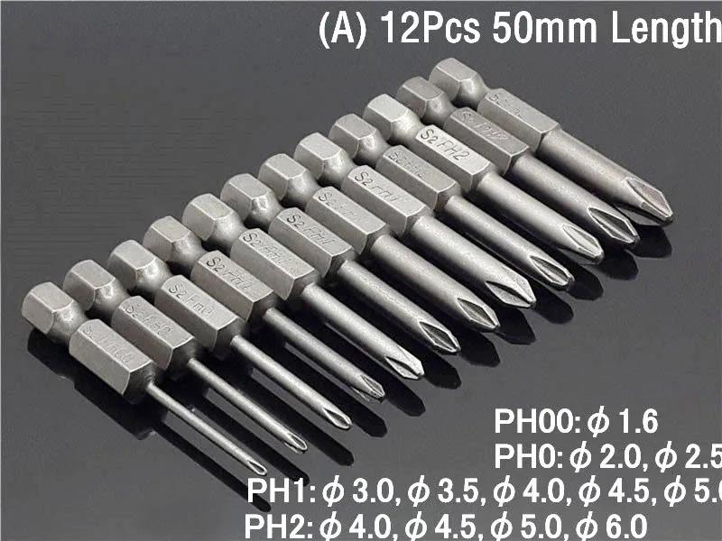 PH00 PH0 PH1 PH2 отвертка с шестигранным хвостовиком Phillips электрическая Ручной