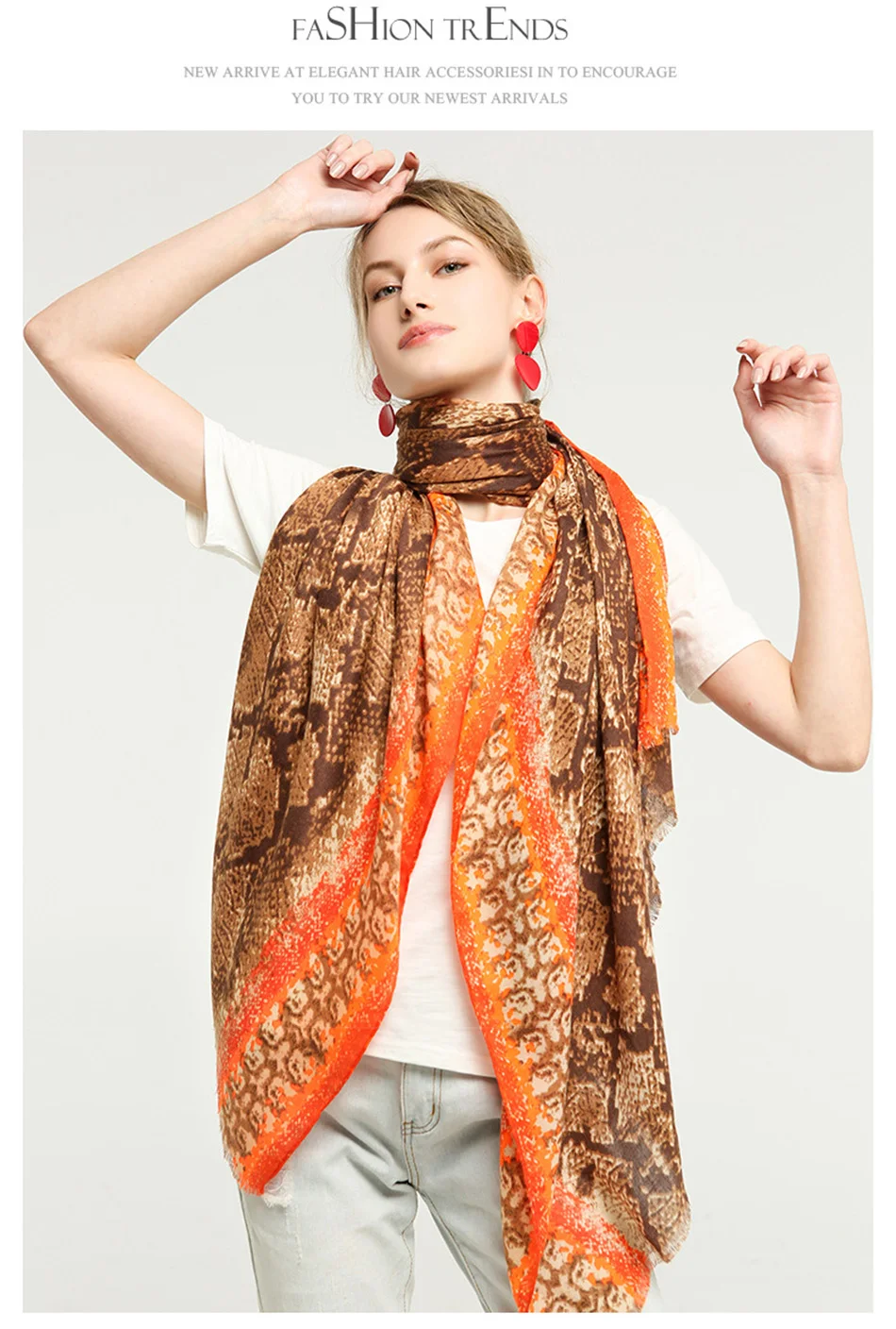 FS Luxury Brand Animal Satin Blanket Scarf Snake Print Shawls Foulard Beach Decoration Spring Winter Women Scarves Hijab