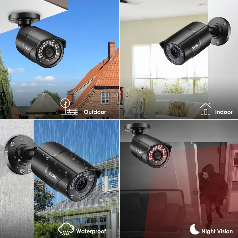 ZOSI 960H аналоговый видеорегистратор CVBS CCTV объектив Камера модуль 1080P фильтр