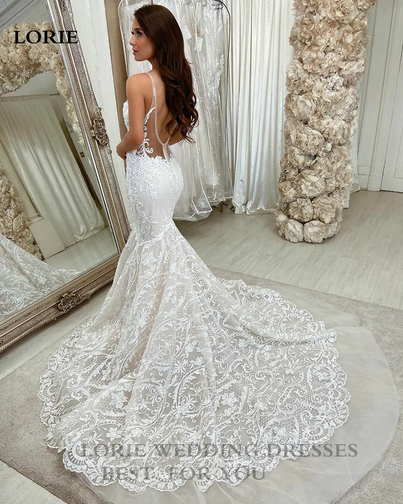 Gaun Pengantin Putri Duyung Manis Tali 