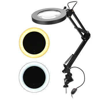 

For Tattooing Eyelashes Accesories Clamp Mount LED Magnifier Salon 5X Magnifying Eyeliner Manicure Tattoo