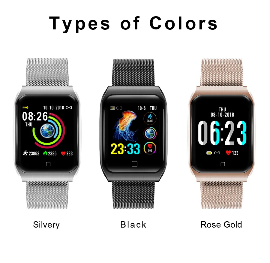 Abay smart band alloy strap IP68 waterproof continuous heart rate monitoring multi-motion mode magnetic charging bracelet | Электроника