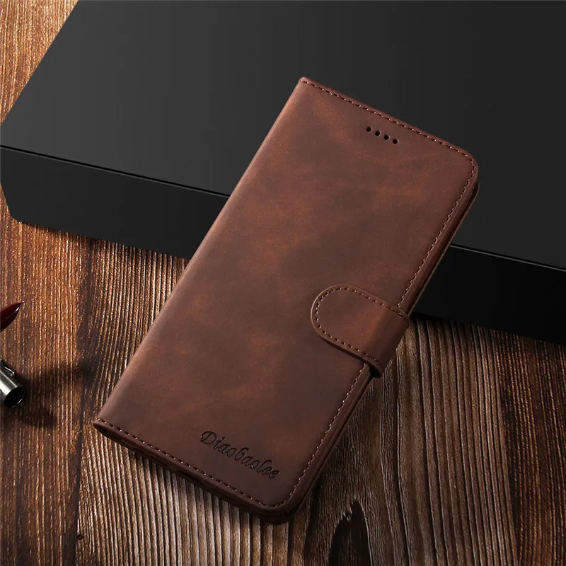 Dark Brown Роскошный чехол-портмоне для iphone 11 pro X XR XS Max кожаный чехол для iphone 6 7 8 6s Plus чехол Coque слоты для карт - Цвет: Dark Brown