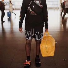 Rhude/свободные брюки с принтом; Rhude super fire; спортивные мужские шорты в стиле хип-хоп; Rhude