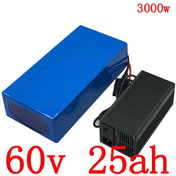 شراء60V بطارية حزمة 60V 25AH ليثيوم بطارية 60V 25AH الكهربائية دراجة بطارية 60V2000W 2500W 3000W سكوتر دراجة كهربائية بطارية