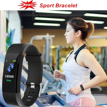 

2020 Color Screen Sport Bracelet Passometer Waterproof Fitness Bracelet Heart Rate Sleep Tracker Smartband Pulsera Inteligente