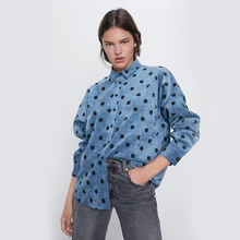 #Special Offers 2019 ZA Women Shirt Long Sleeve Autumn Winter Dot Corduroy Printing New Statement Office Lady Loose Chic Vintage Tops Wholesale #Special Offers 2019 ZA Women Shirt Long Sleeve Autumn Winter Dot Corduroy Printing New Statement Office Lady Loose Chic Vintage Tops Wholesale