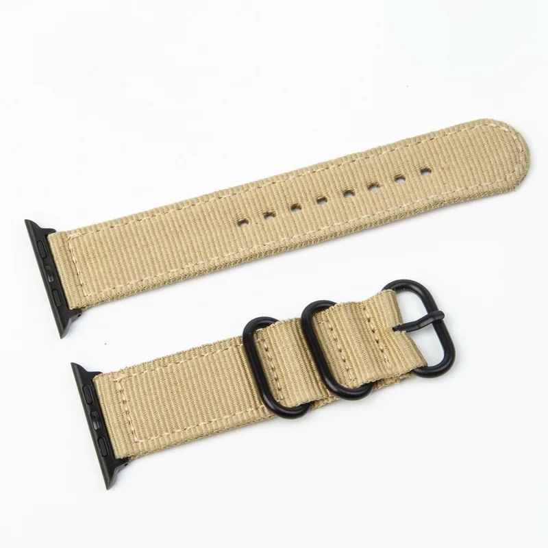 Нейлоновый ремешок для часов Apple Watch ремешок для iwatch Series 1 2 3 Band 38 мм/42 мм наручный браслет, ремешок для Apple Watch 4 Band - Цвет ремешка: beige