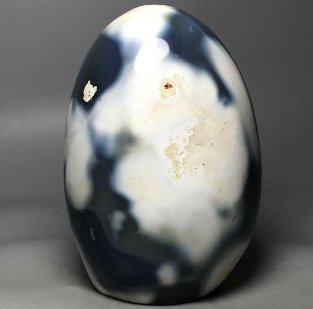 

741g RARE NATURAL grey agate QUARTZ CRYSTAL freeform HEALING