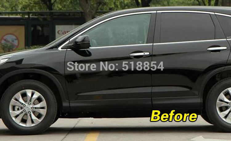 Подходит для HONDA CRV CR V 2012 2013 2014 2015 хром боковая дверь молдинг обшивка отделка линии