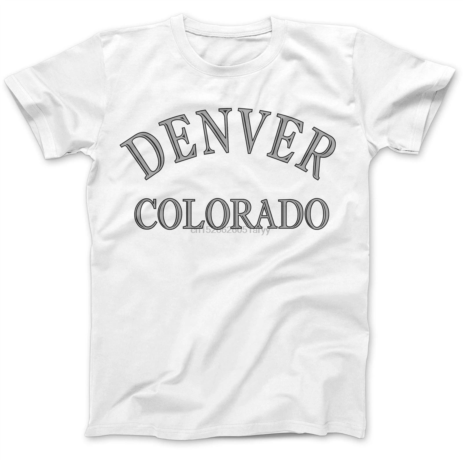 Футболка в стиле панк из 100% хлопка с надписью Denver Colorado | Мужская одежда