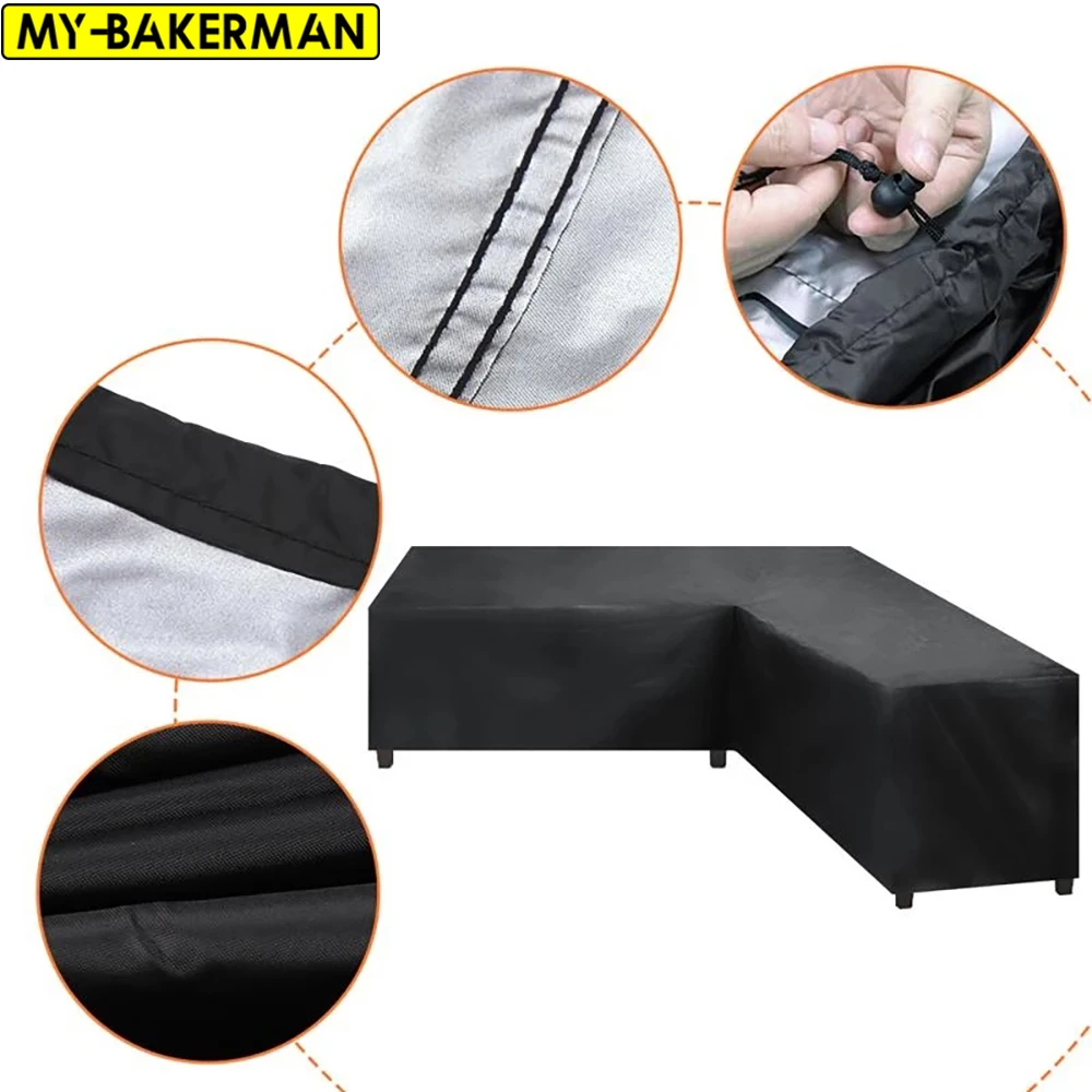 L Shape All-Purpose Covers Sofa Cover Rattan Patio Garden Furniture Protective Cover Outdoor Dust Covers