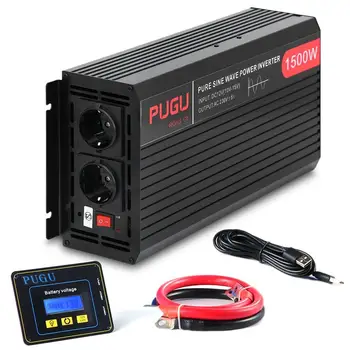 

(From Spain)1500W/3000W Car Power Inverter DC 12V To AC 230V Automobile Transformer Pure Sine Wave Voltage Transformer EU Socket