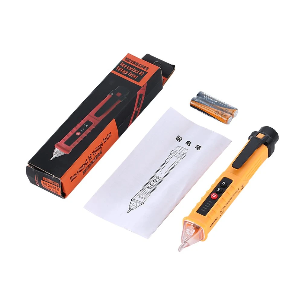 12-1000 V - Détecteurs de tension AC//DC sensibilité réglable DIYWORK Testeur numérique intelligent sans contact VC1010 Testeur de capteur de courant noir