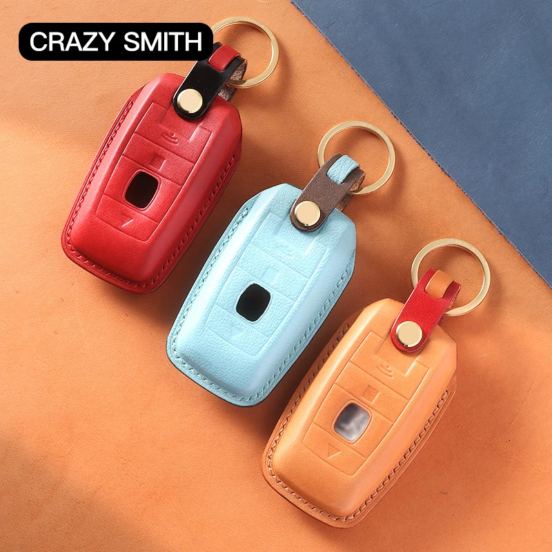 

Чехол для ключей Crazy Smith ручной работы с автомобилем, чехол для Rolls Royce из кожи растительного дубления, высокое качество, Рождественский Новогодний подарок