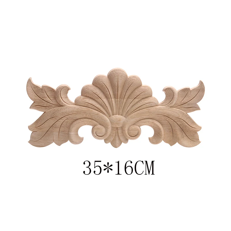 C199-5 Wood Applique Onlay Wood Decal Rubber Wood Corner Walls Decor Unpainted Antique Wood Figurines Wood Mouldings Exquisite NEW - Цвет: C199-5