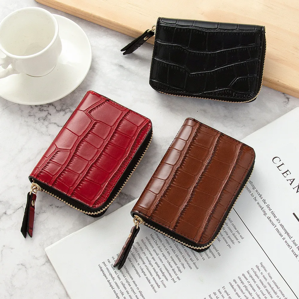 Business Card Holder Men Pu Leather Credit Card Wallet Bag Women Id/Bank Case Coin Purse Passport Cover carteira feminina
