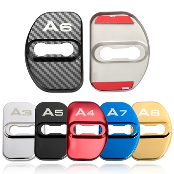 

4pcs Auto Stainless steel Door Protection Lock Cover for Audi A1 A3 A4 A5 A6 A7 A8 Q3 Q5 Q7 S8 TT car styling