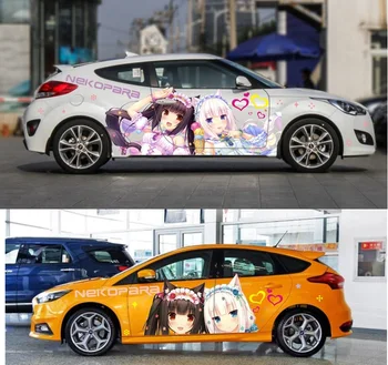 

LEFT SIDE Car Modification Stickers HD Inkjet Engraving Cartoon Anime Car Scratch Creative Waterproof Decorative Car Stickers