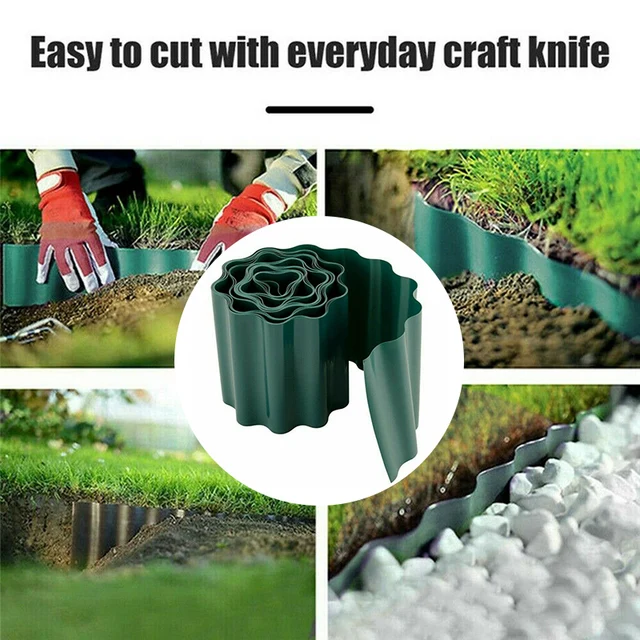 10/15/20 Cm -Es Gyep Határkerítés Kerti Fű Szegély Kerítés Fal Tekercs Utánozás Kő Védőkorlát, Amely Alkalmas A Hátsó Udvar Védelmére