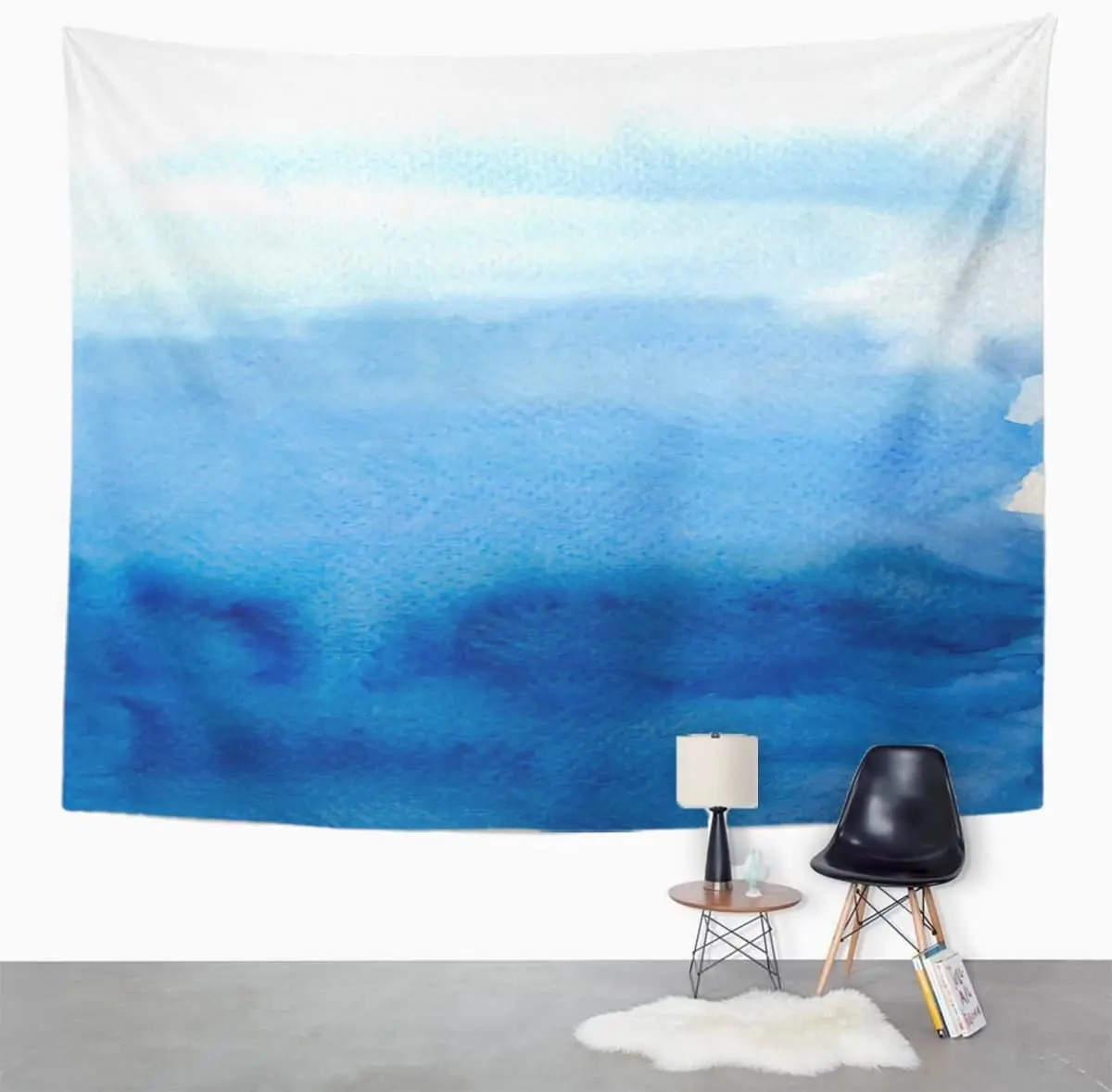 Ink Blue Indigo Purple Watercolor Splashes Brush Design Water Paint Watercolour Abstact Tapestry Home Decor Wall Hanging|Tapestry| - Aliexpress