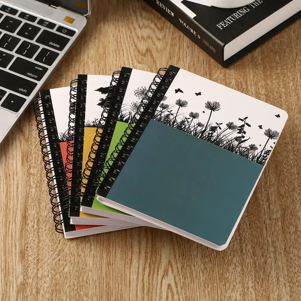 Frosted Cover Coil Notebook Writing Journal Portable Coil Notebook Home Daily Office Business Travel Notepad Blank, A4