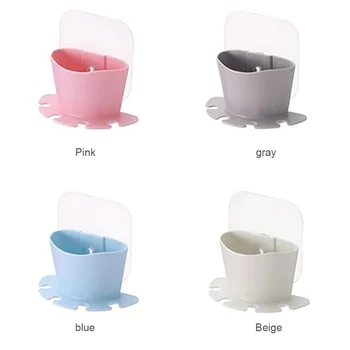 

Best! Bathroom Toothbrush Holder Powerful Suction Cup Rack Plastic Multifunctional Plastic Strong Suction Cup Rack