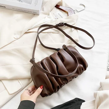 

Retro Bags For Women 2020 Hand bag Soft Leather Shoulder Bag Solid Color Women Crossbody Pack Lady Luxury Handbag And Purse