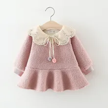 Бархатное платье для девочек; сезон осень-зима