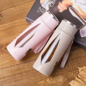 

480/300ML Double Layer Glass Water Bottle