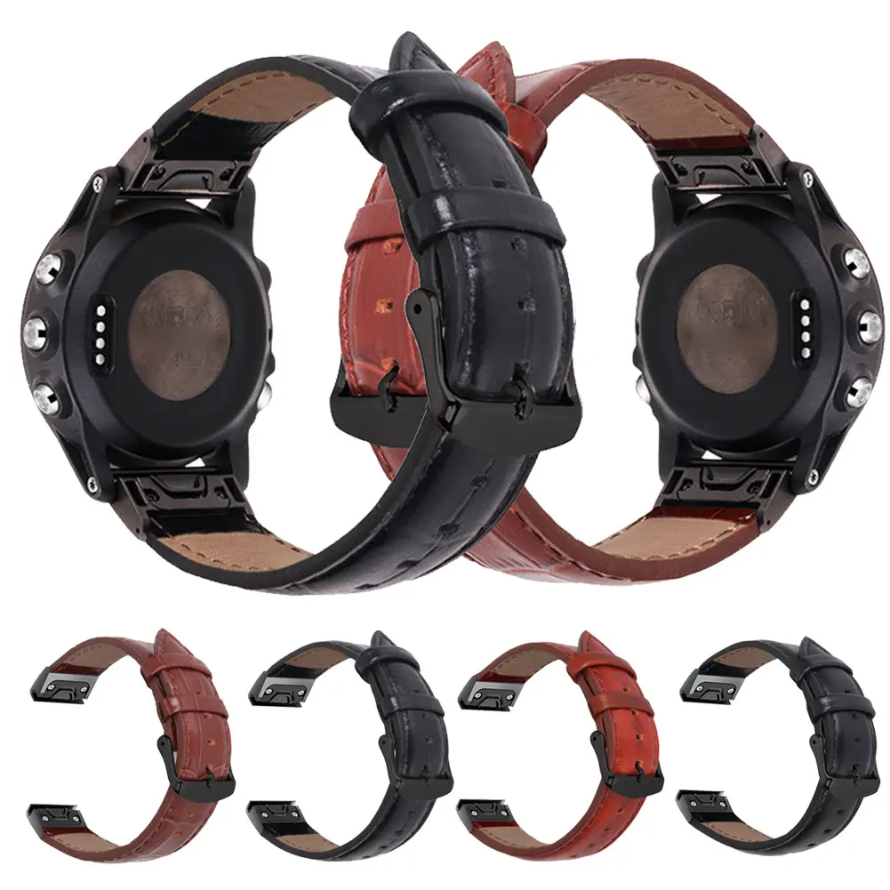 Ремешок из натуральной кожи для Garmin Fenix 6S 5S Plus 5 5X6 6X Pro 3 HR Forerunner 935 945 быстросъемный ремешок для часов