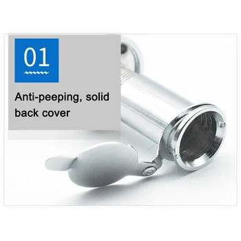 

Stainless Steel Door Viewer with Cover One Way 180-220 Degree Peep Hole for Home Office LXY9