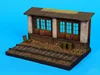 1/72 resin die-casting scene layout props gray model on-site house building platform free shipping D03 (13.5 × 9 × 7.5)mm 1