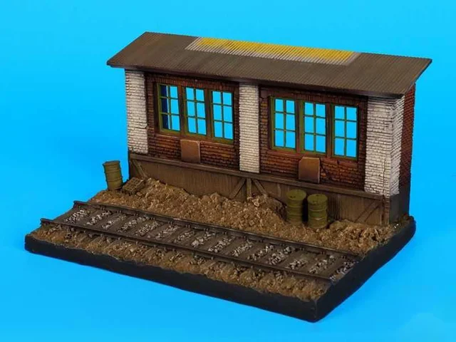 1/72 resin die-casting scene layout props gray model on-site house building platform free shipping D03 (13.5 × 9 × 7.5)mm 1