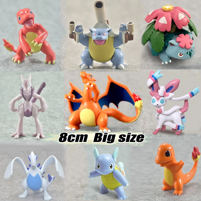 Большой размер Wartortle Charmeleon Delphox Ivysaur Venusaur Мега аниме экшн и игрушка фигурки