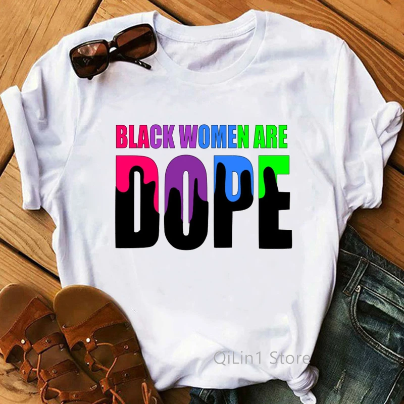 Camisetas con estampado divertido "are dope" para playera mágica chica negra, top de black lives matter para mujer, camisetas de Melanin - AliExpress