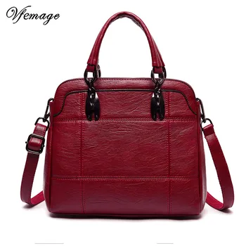 

Vfemage Retro Handbag Women Messenger Bags Bucket Ladies Shoulder Bag Female Top-handle Bag Crossbody PU Leather Bolsa Feminina