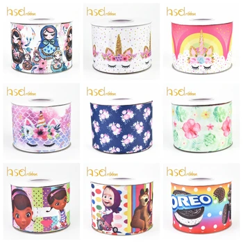 

HSDCraft 22MM 25MM 38MM 50MM 75mm hsd-design Series HT on Grosgrain Ribbon for diy