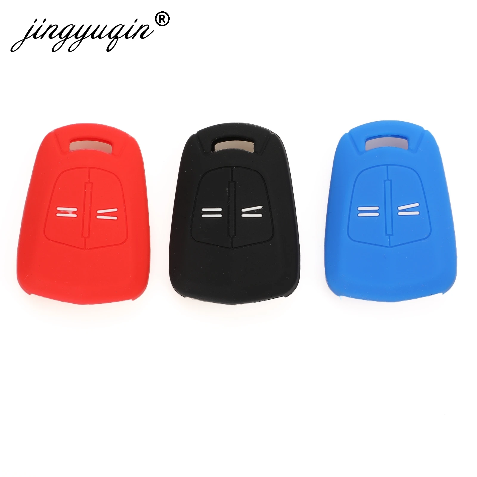 

jingyuqin 2Button Silicone Remote Key Case For Vauxhall /Opel Corsa D ASTRA H Meriva Vectra Zafira Signum Agila Fob Cover Holder