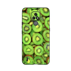 Silicone Soft TPU Phone Cover with Cute Fashion Design - Protective Bumper Case for Moto E7 Plus (Yellow)