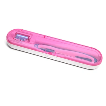 

Portable Toothbrush Sterilizer Toothbrush Clean Antibacterial Box UV Light Disinfection Case for Travel Power By Battery