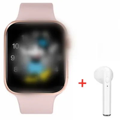 pink add headset Смарт-часы GOLDENSPIKE I7, Bluetooth, 1:1, серия 5, беспроводное зарядное устройство, gps, спортивные часы для Apple Watch, iPhone, Android, Обновлено IWO10 IWO11 - Цвет: pink add headset