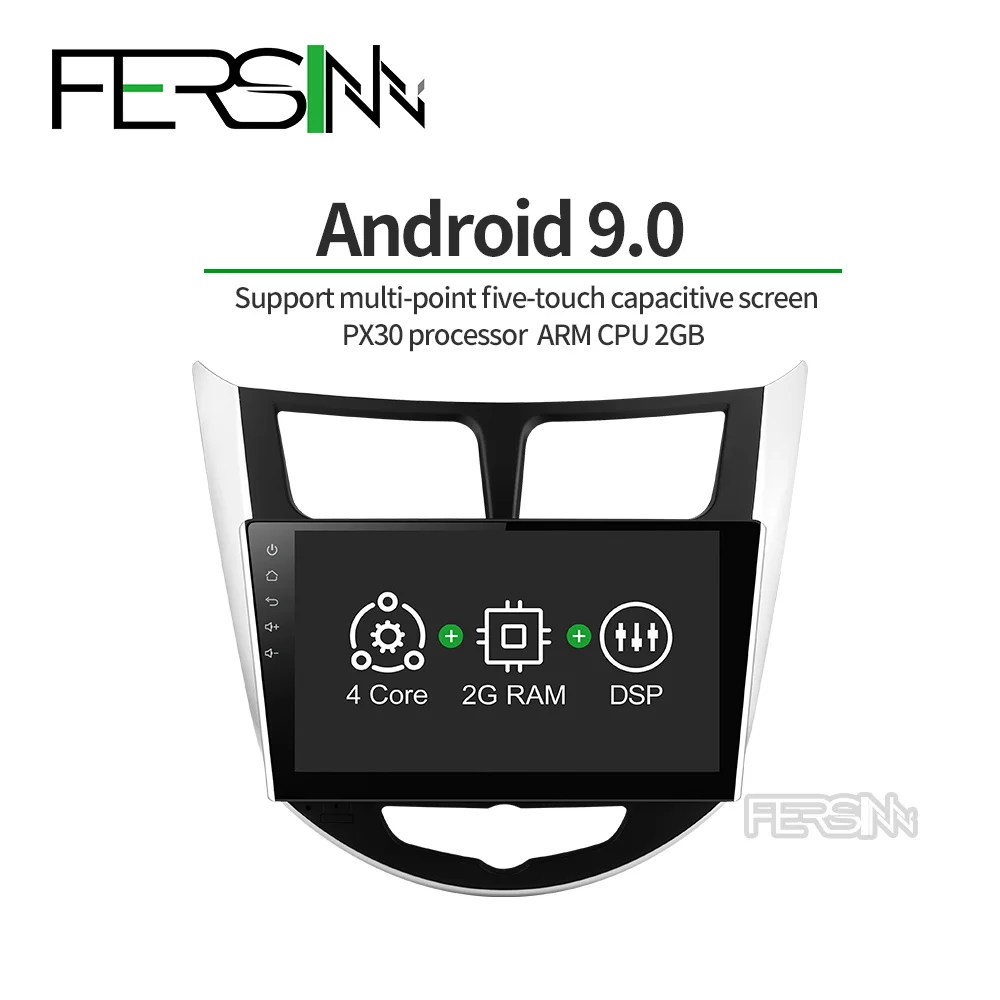 Fersinny CRN9060 PX30 Android 9 0 автомобильный dvd gps плеер для Hyundai Solaris Verna Accent Радио навигация